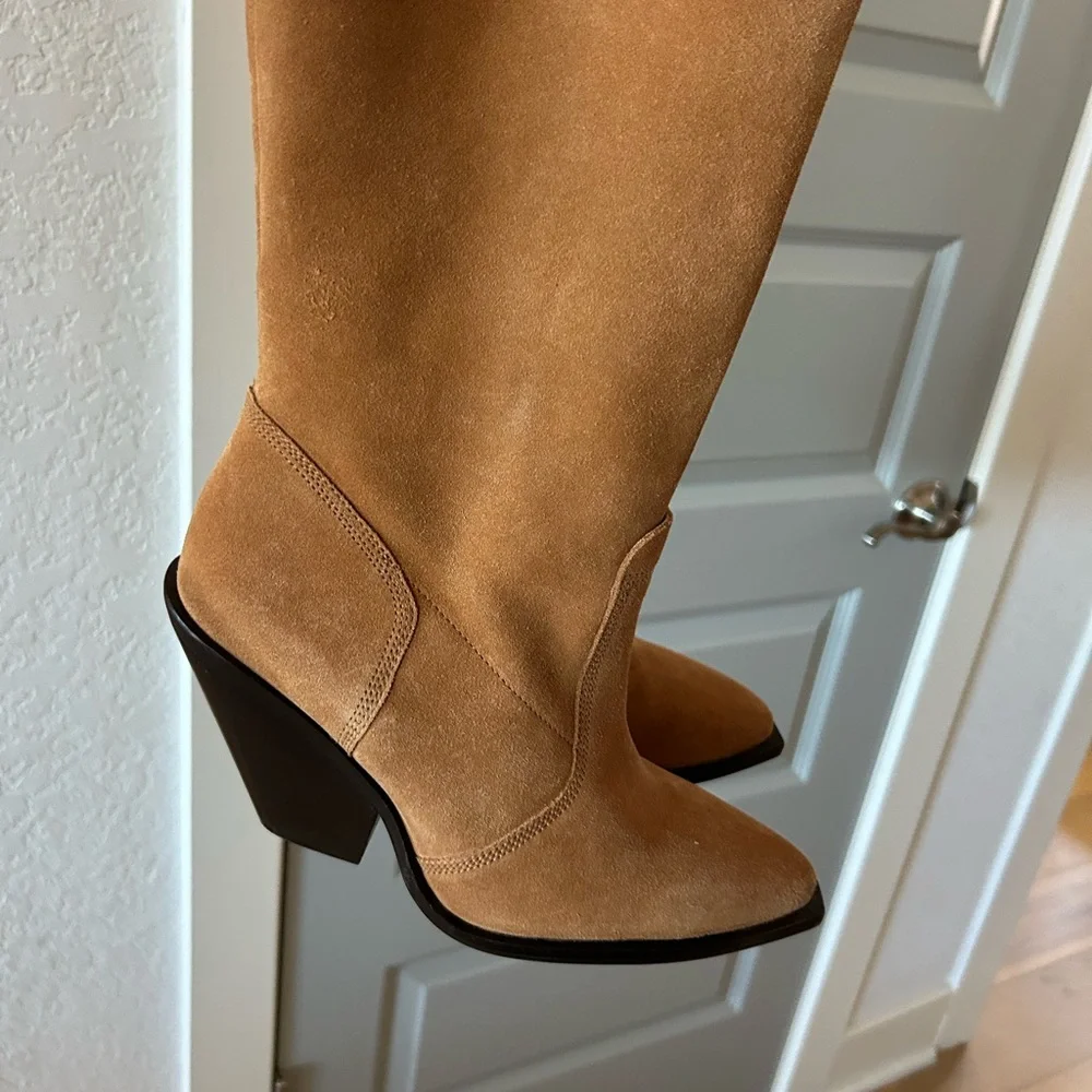 New Free People Triple Crown Over-The-Knee Slouch Boots